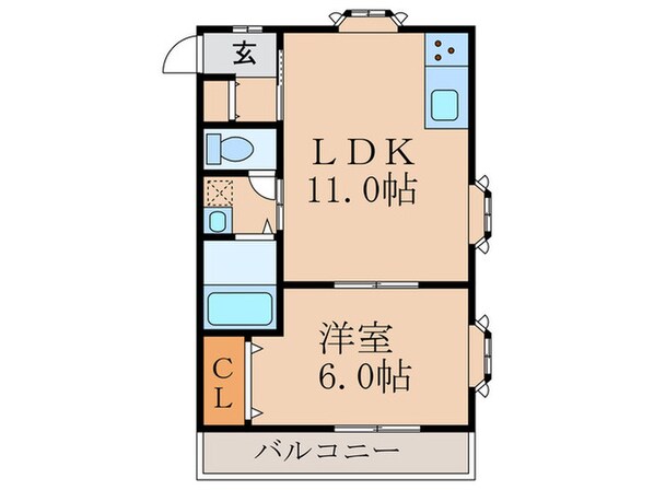 ファミールみもざの物件間取画像